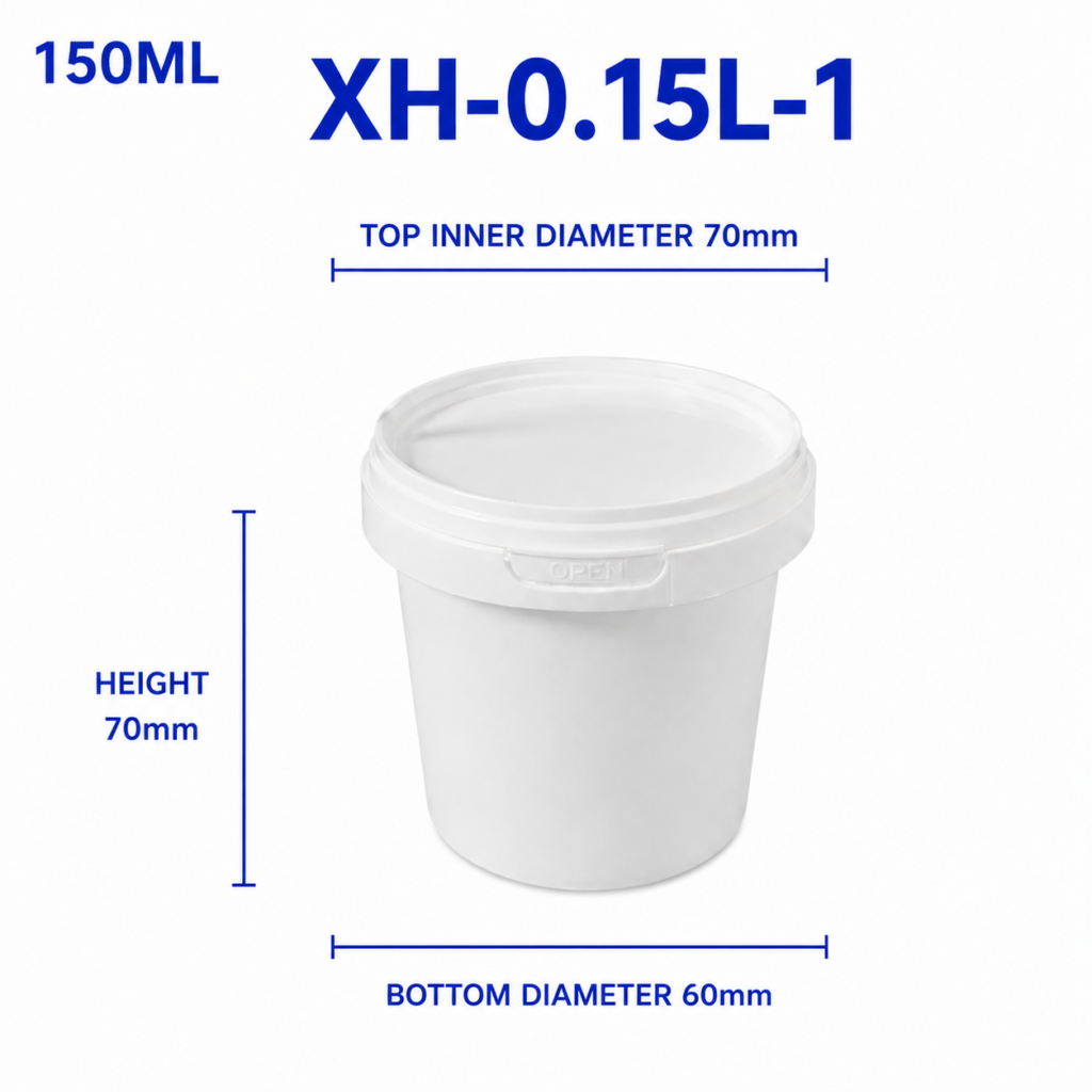 0.15L White PP Bucket