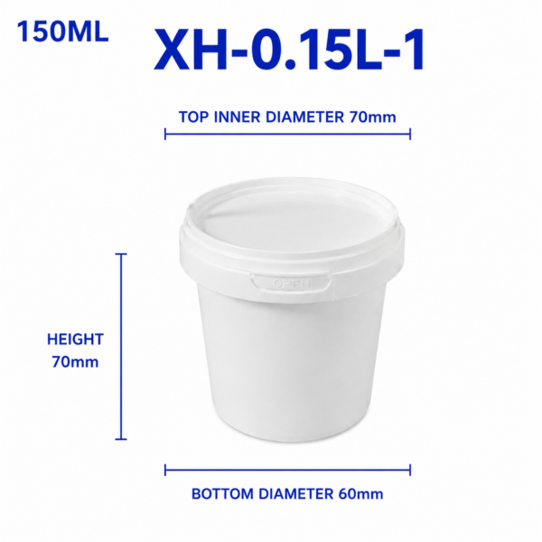 0.15L White PP Bucket