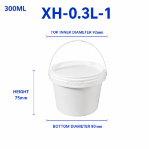 0.3L White Round PP Bucket