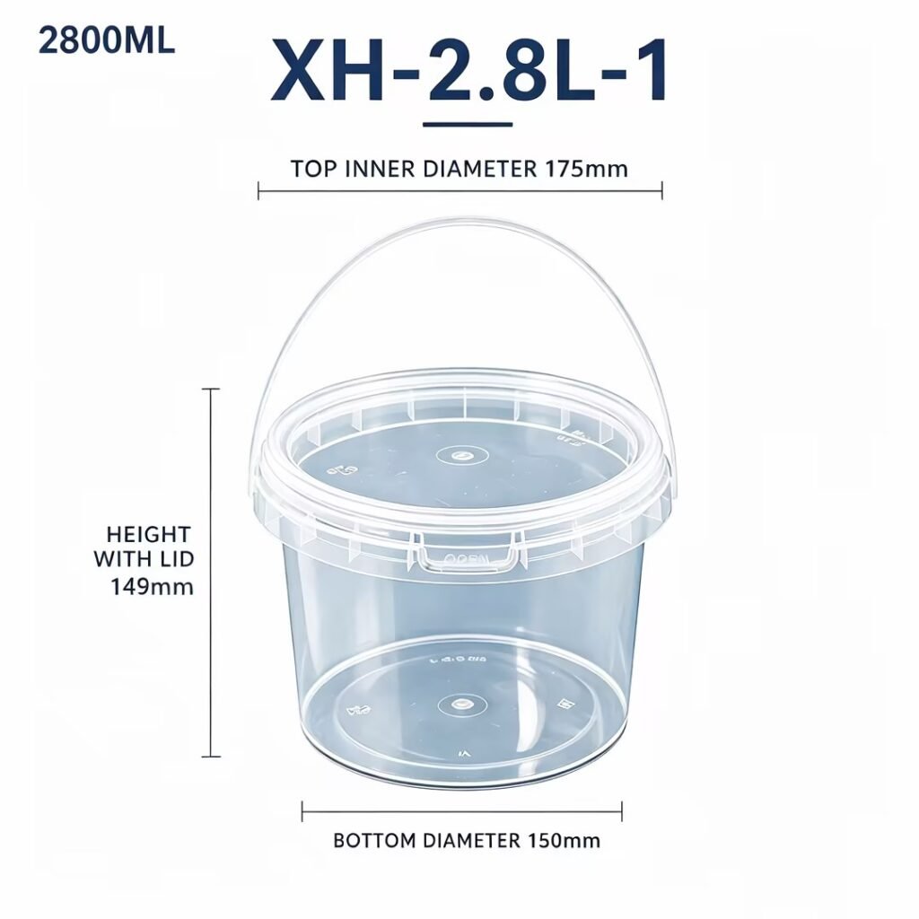 2.8L Clear PP Bucket