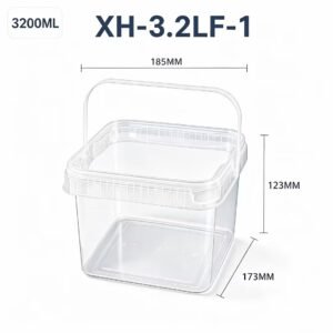 3.2L Clear Square PP Bucket