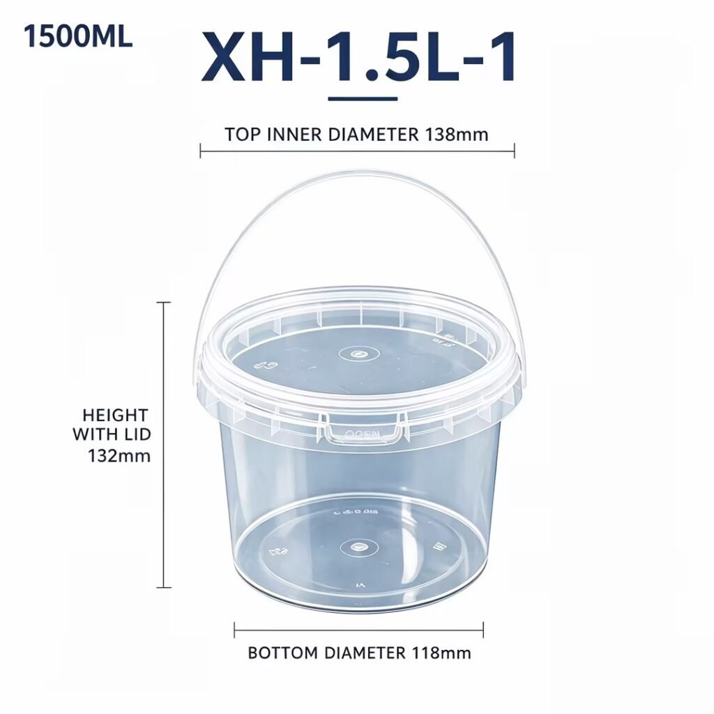 1.5L Clear PP Bucket