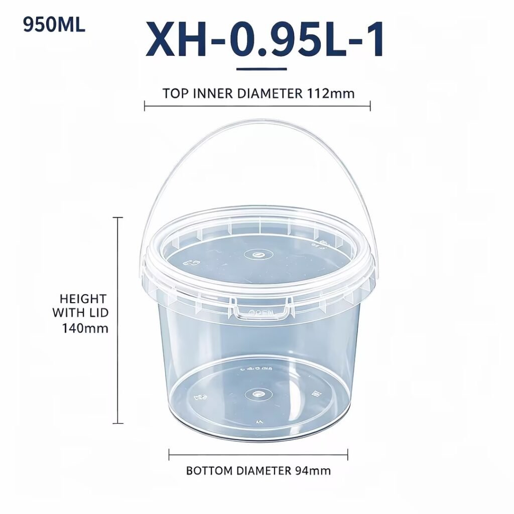 0.95L Clear PP Bucket