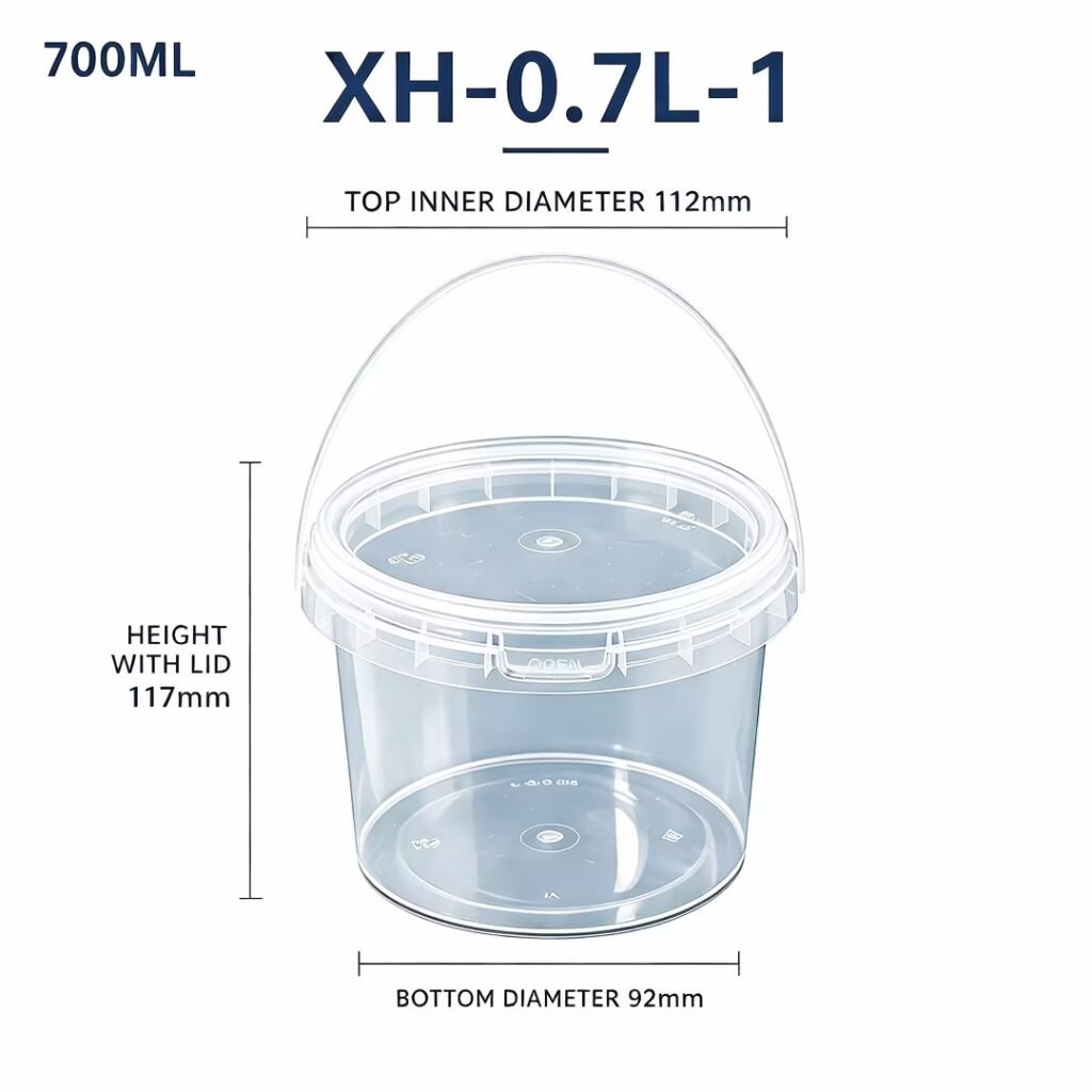 0.7L Clear PP Bucket
