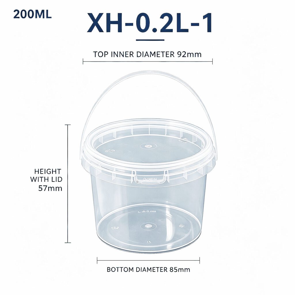0.2L Clear PP Bucket