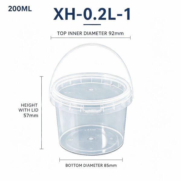 0.2L Clear PP Bucket