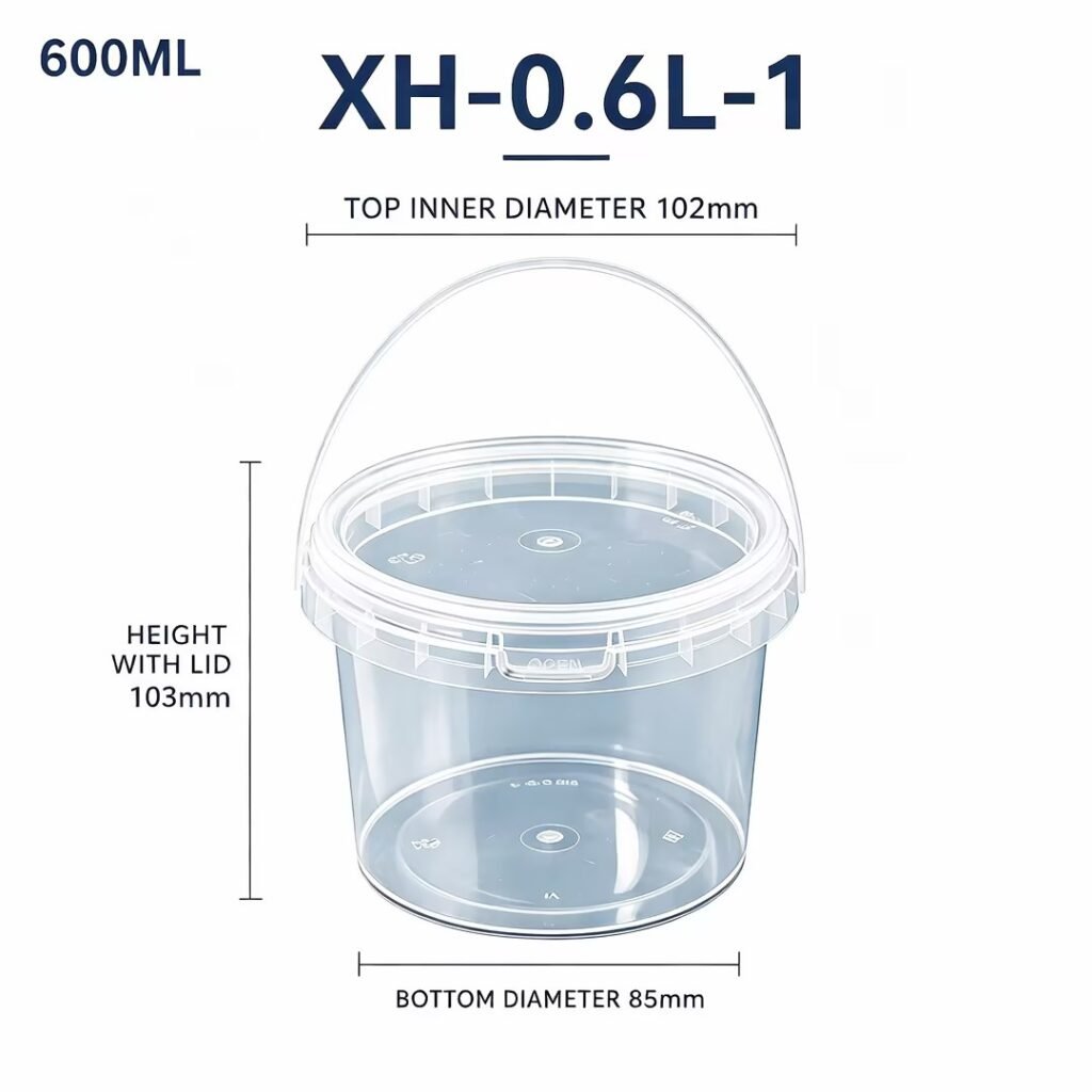0.6L Clear PP Bucket
