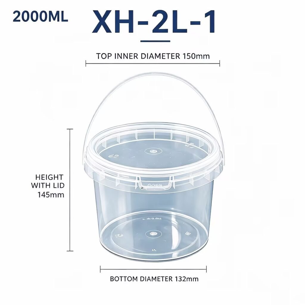 2L Clear PP Bucket