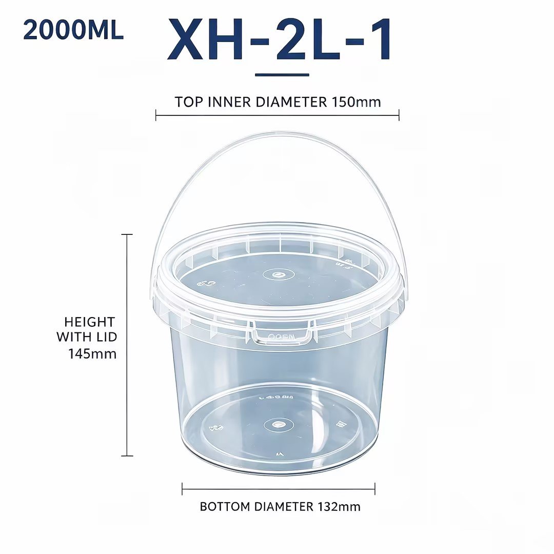 2L Clear PP Bucket
