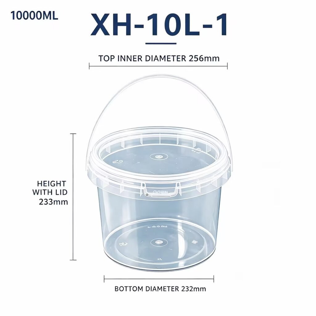 10L Clear PP Bucket