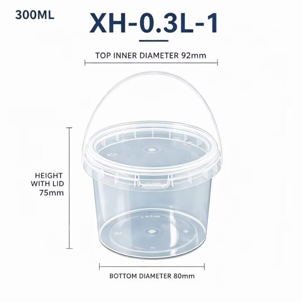 0.3L Clear PP Bucket