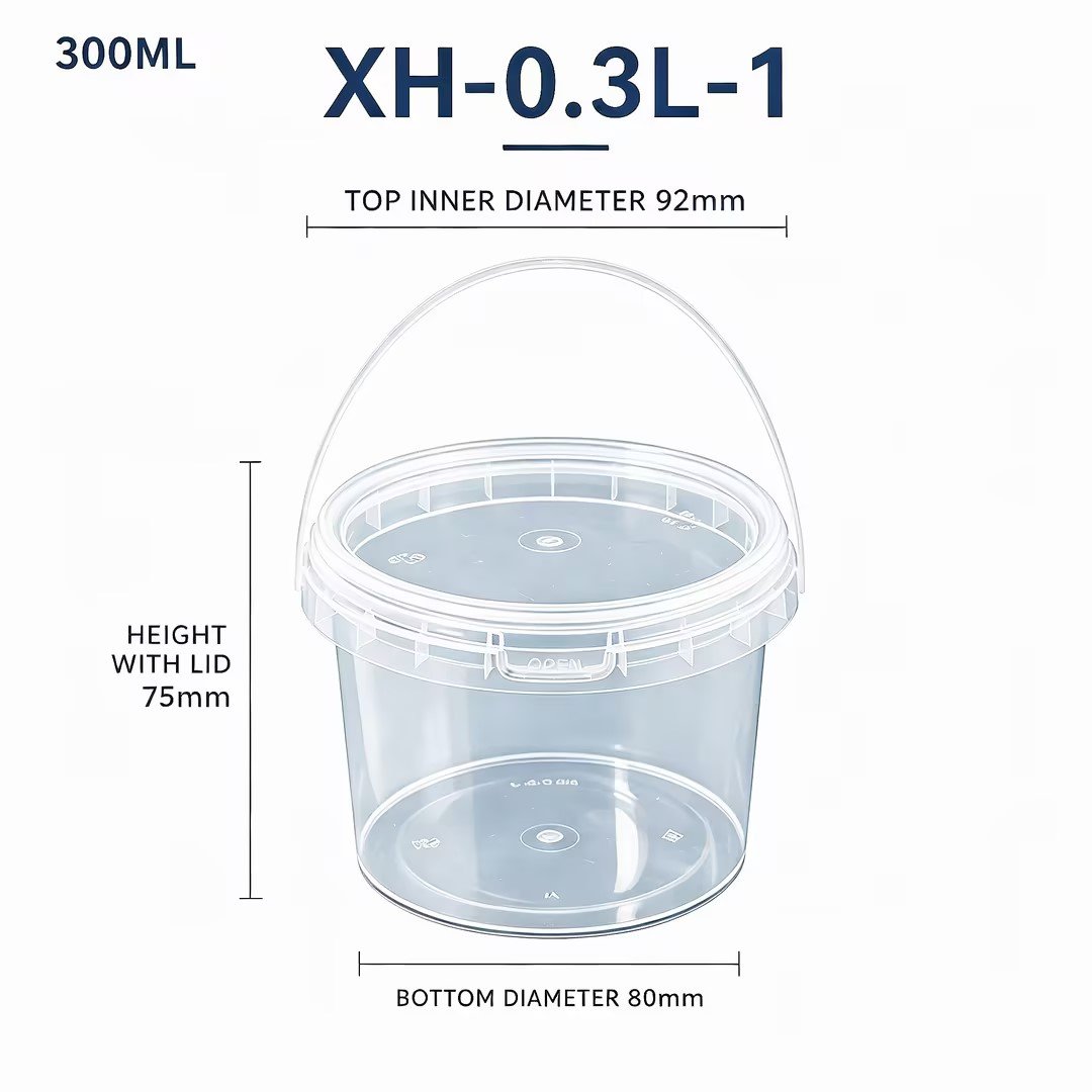 0.3L Clear PP Bucket