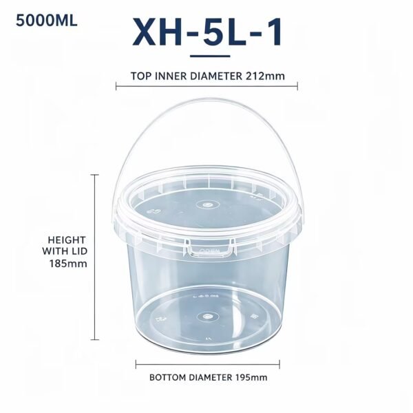 5L Clear PP Bucket