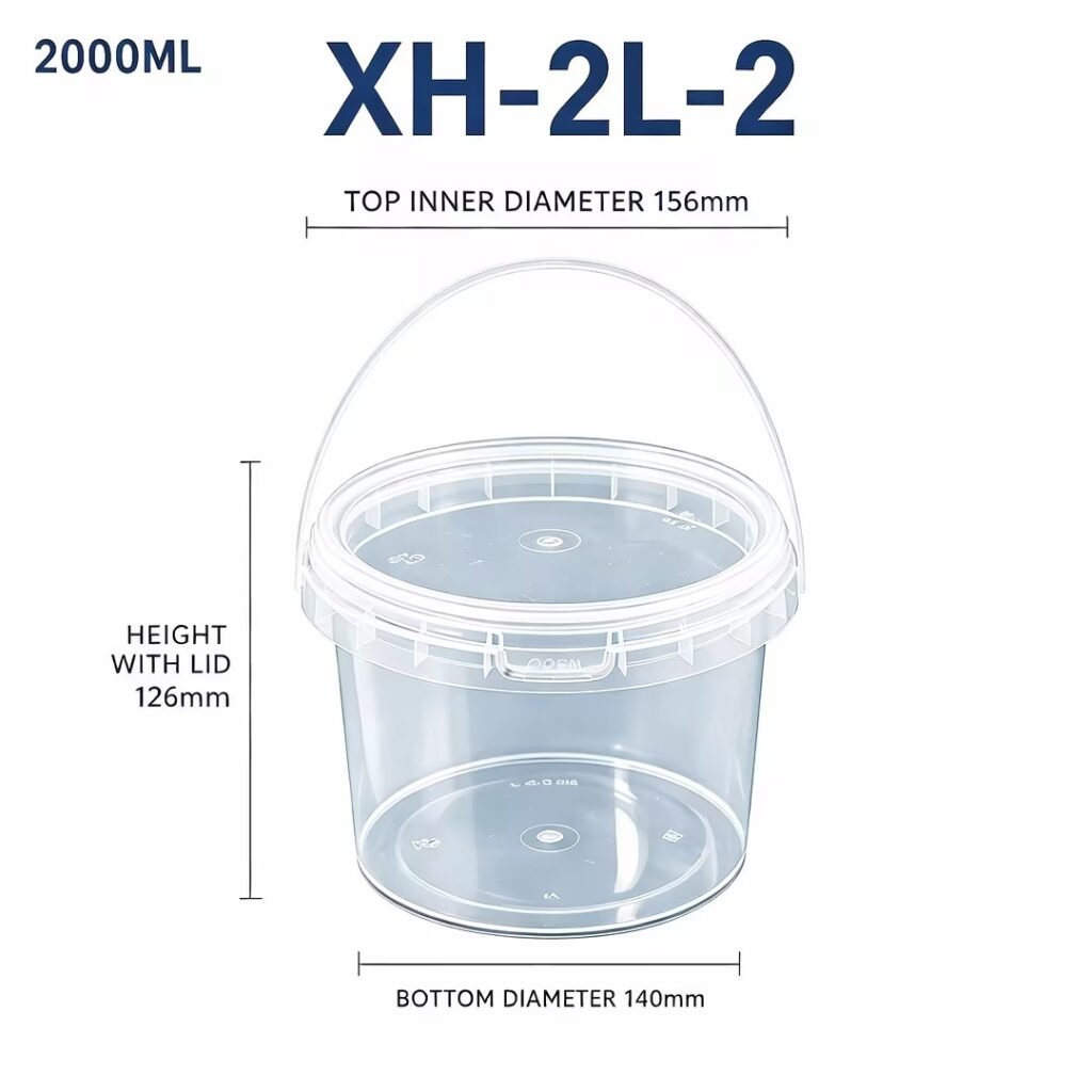 2L-2 Clear PP Bucket