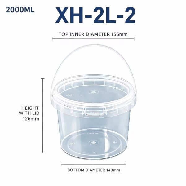 2L-2 Clear PP Bucket