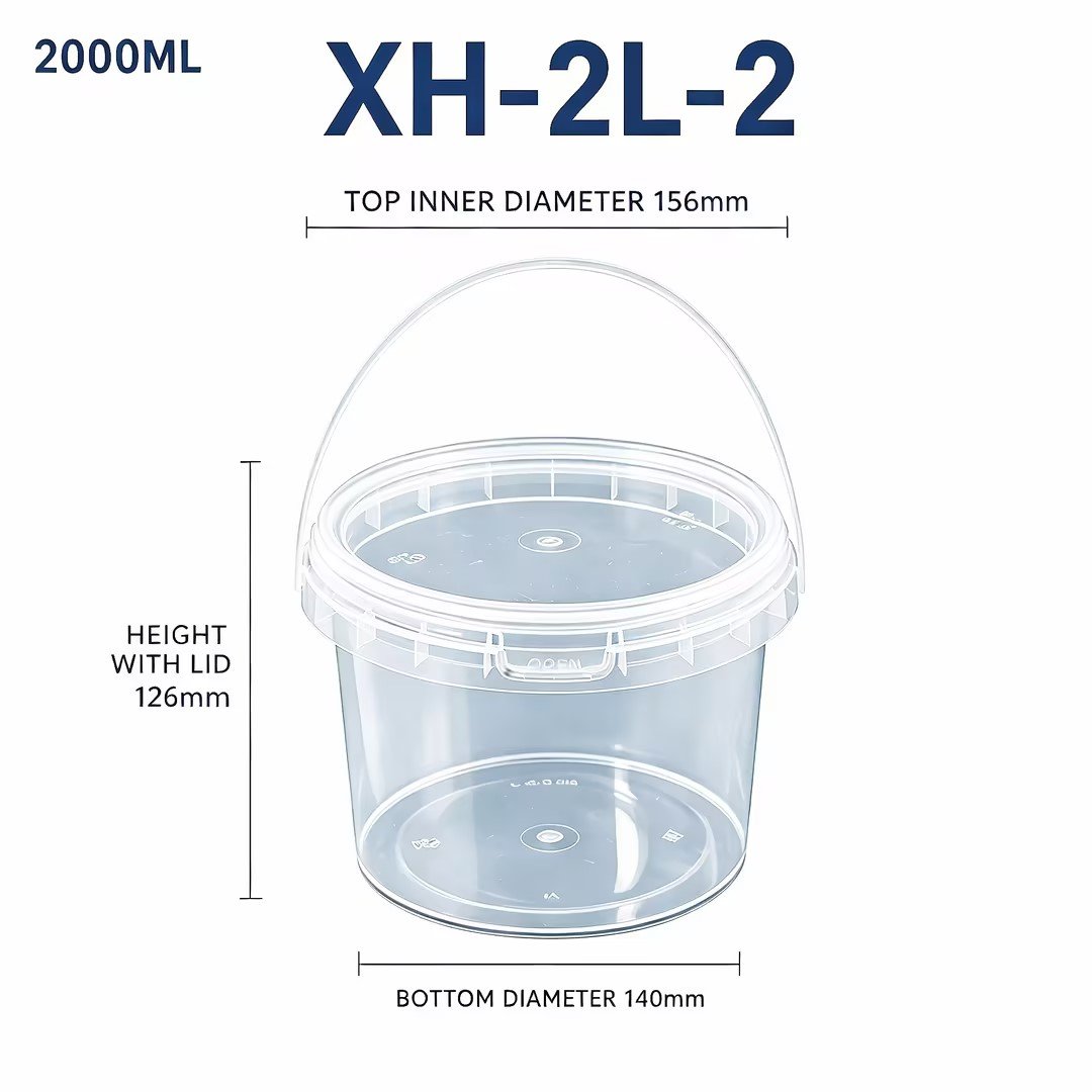 2L-2 Clear PP Bucket