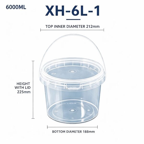6L Clear PP Bucket