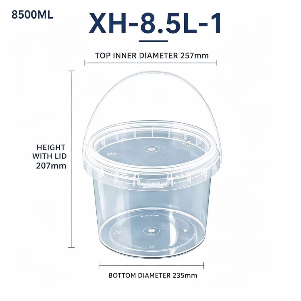 8.5L Clear PP Bucket