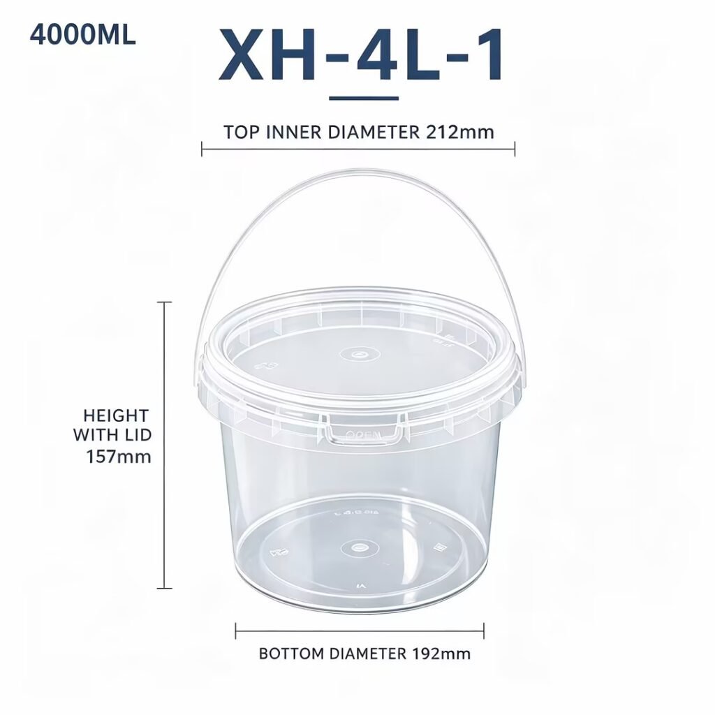 4L Clear PP Bucket