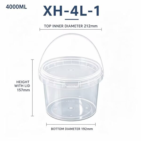 4L Clear PP Bucket