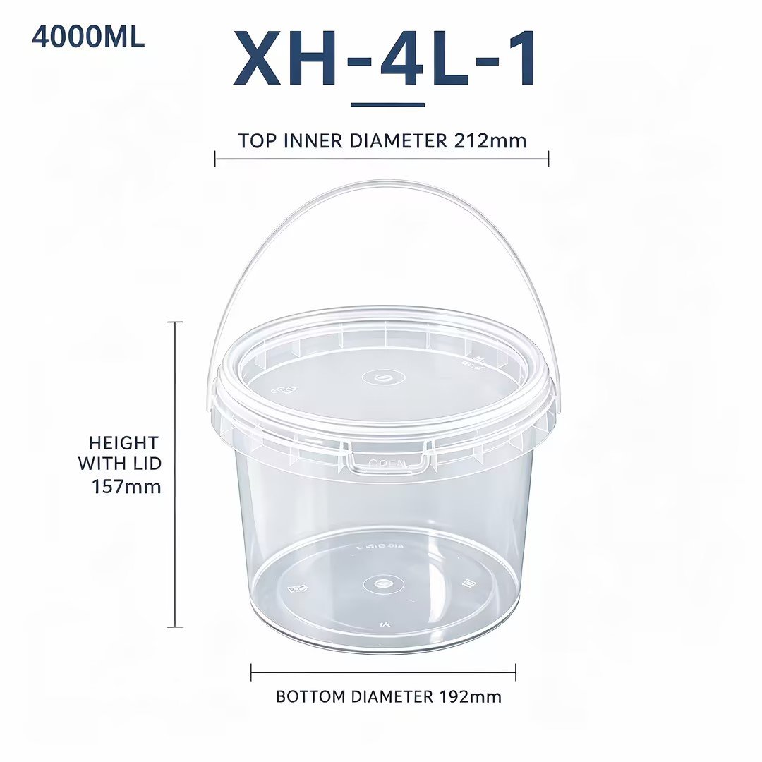 4L Clear PP Bucket