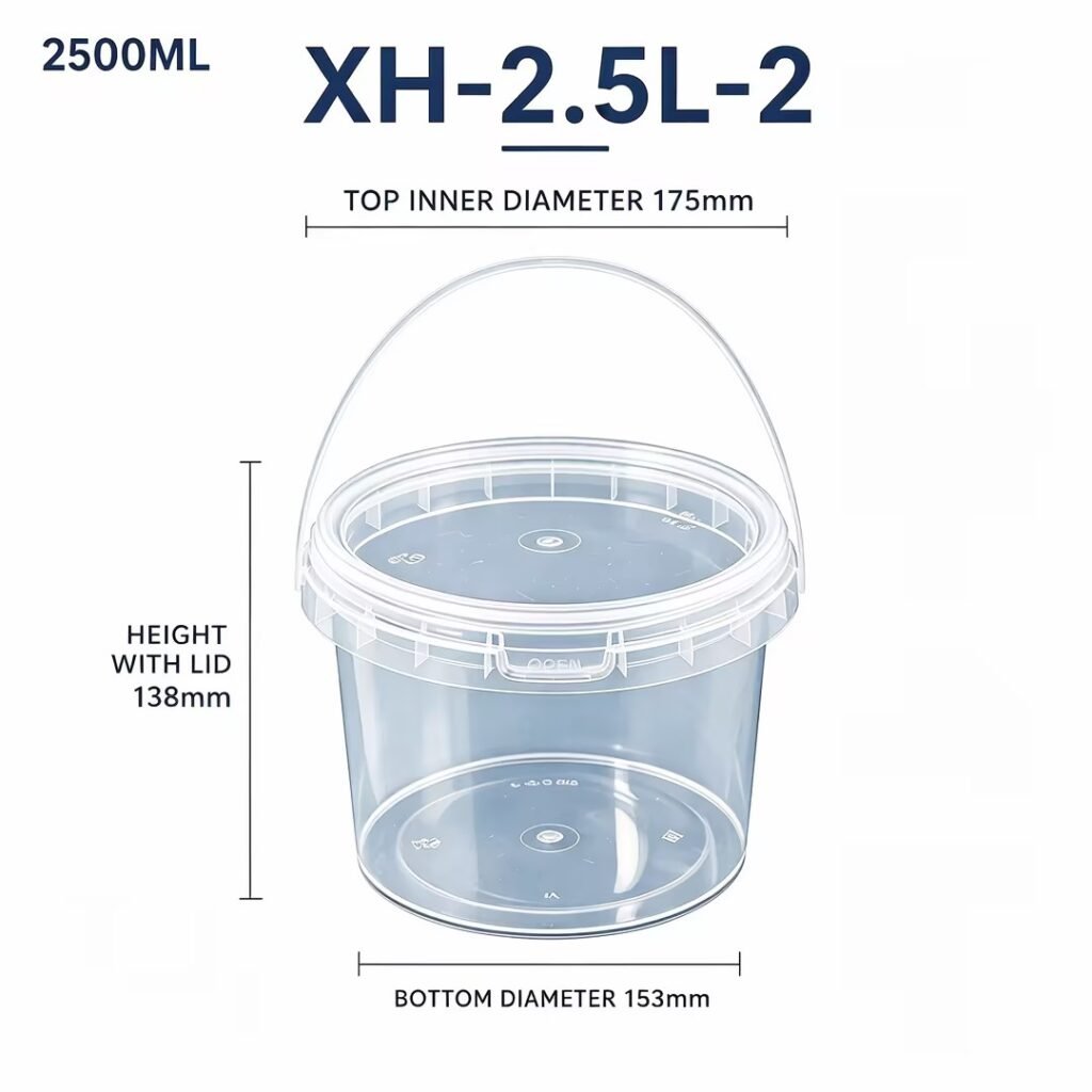 2.5L-2 Clear PP Bucket